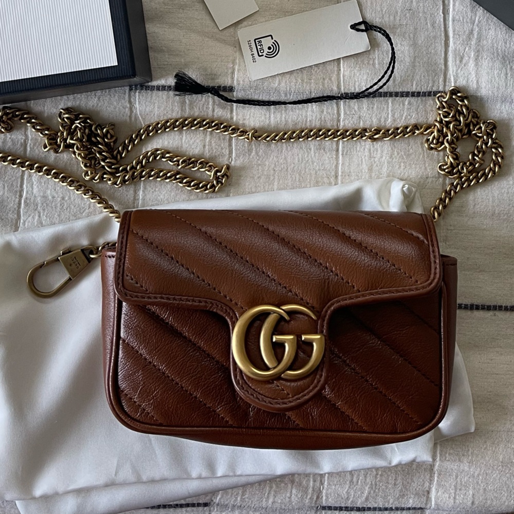 Super mini brown leather